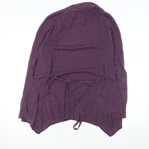 Fat Face Womens Purple Cardigan Size 10 Long Sleeve Knit