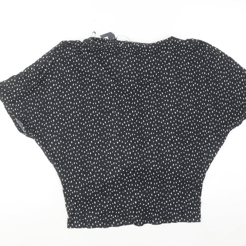 Marks and Spencer Womens Black Polka Dot Tunic Blouse Size 12