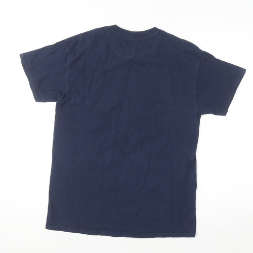 Marvel Men Navy Captain America Shield Cotton T-Shirt Medium