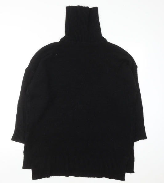 Brave Soul Women's Black Roll Neck Jumper Size 10
