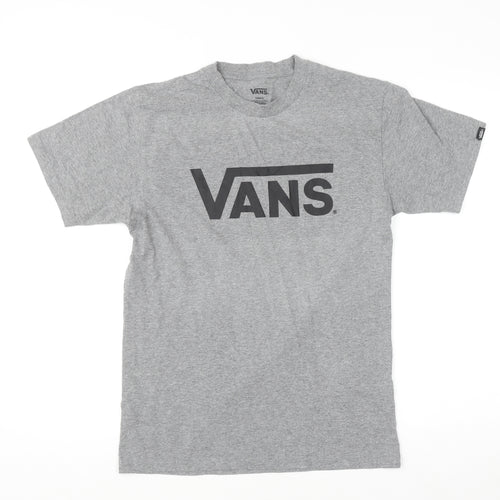 Vans Men’s Grey Short Sleeve Crew Neck Logo T-Shirt Size S