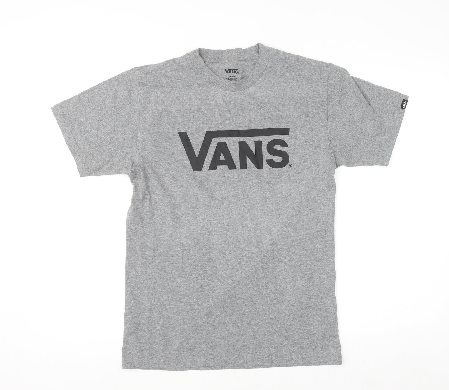 Vans Men’s Grey Short Sleeve Crew Neck Logo T-Shirt Size S