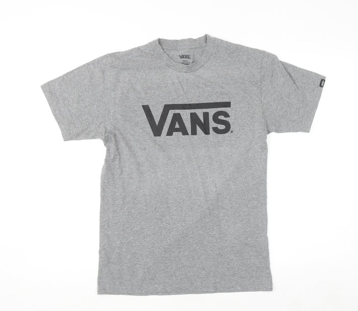 Vans Men’s Grey Short Sleeve Crew Neck Logo T-Shirt Size S