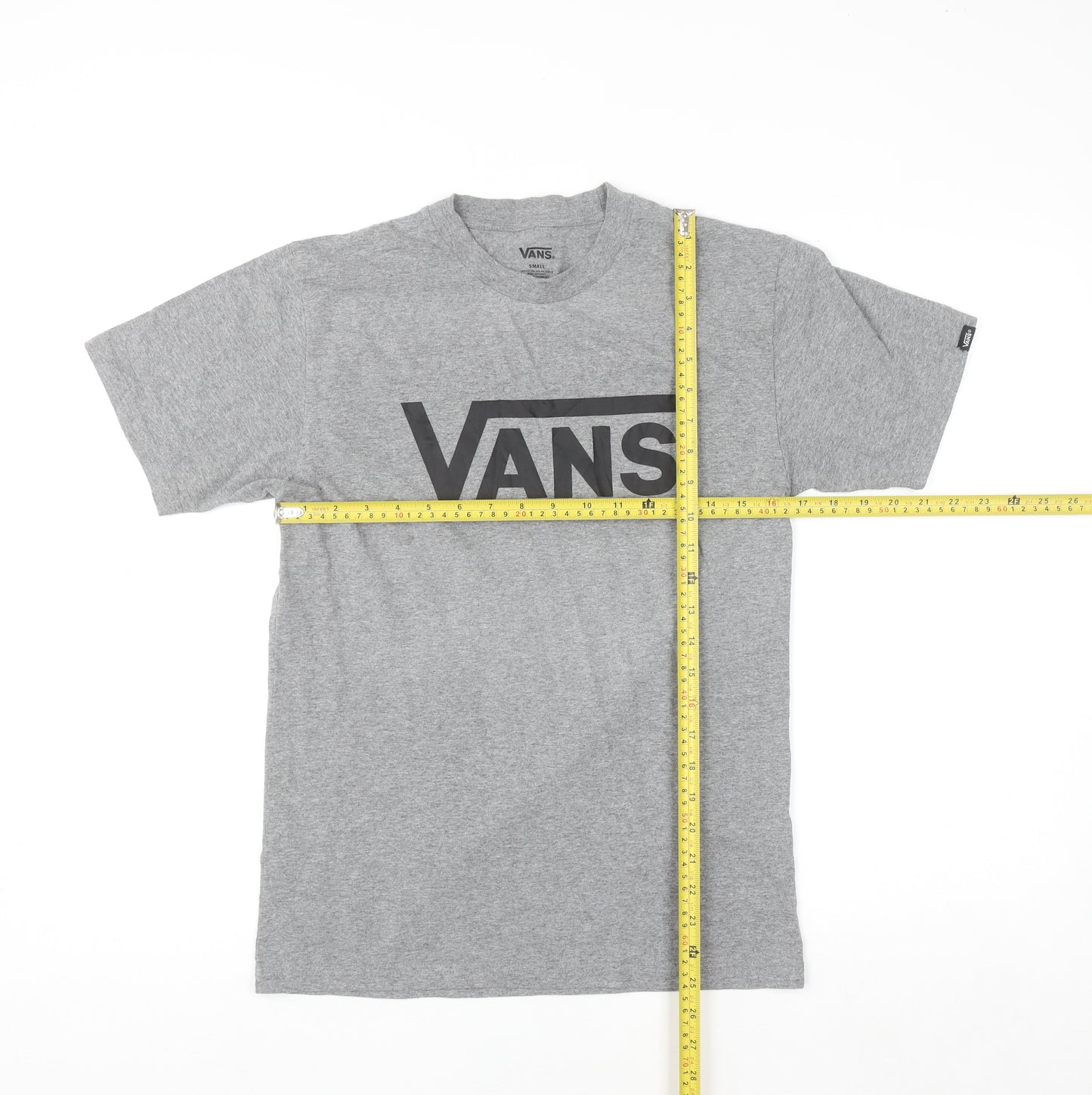 Vans Men’s Grey Short Sleeve Crew Neck Logo T-Shirt Size S