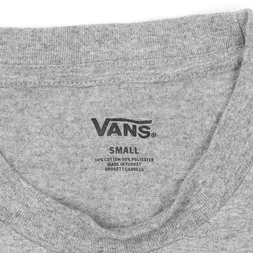 Vans Men’s Grey Short Sleeve Crew Neck Logo T-Shirt Size S