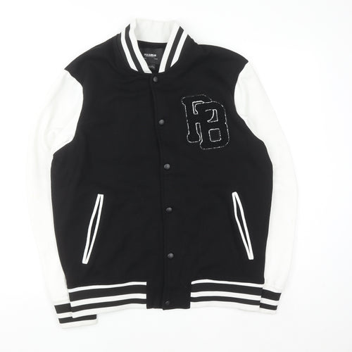 Pull & Bear Men's Black Varsity Jacket Size M College Style