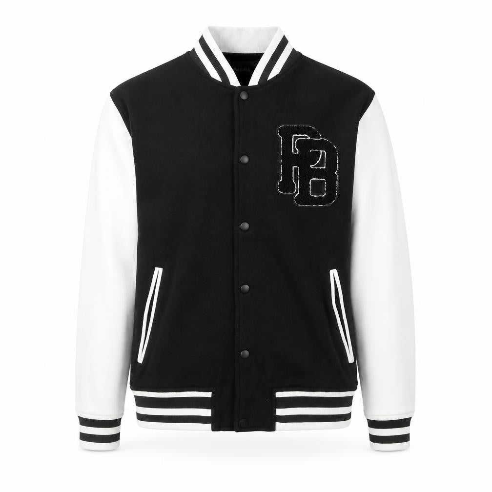 Pull&Bear Men's Black Varsity Jacket Size M College Style