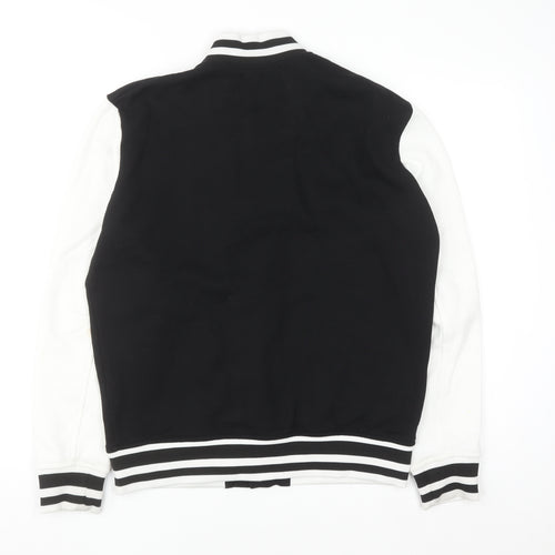 Pull & Bear Men's Black Varsity Jacket Size M College Style