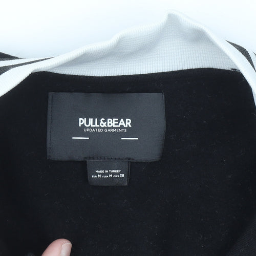 Pull & Bear Men's Black Varsity Jacket Size M College Style