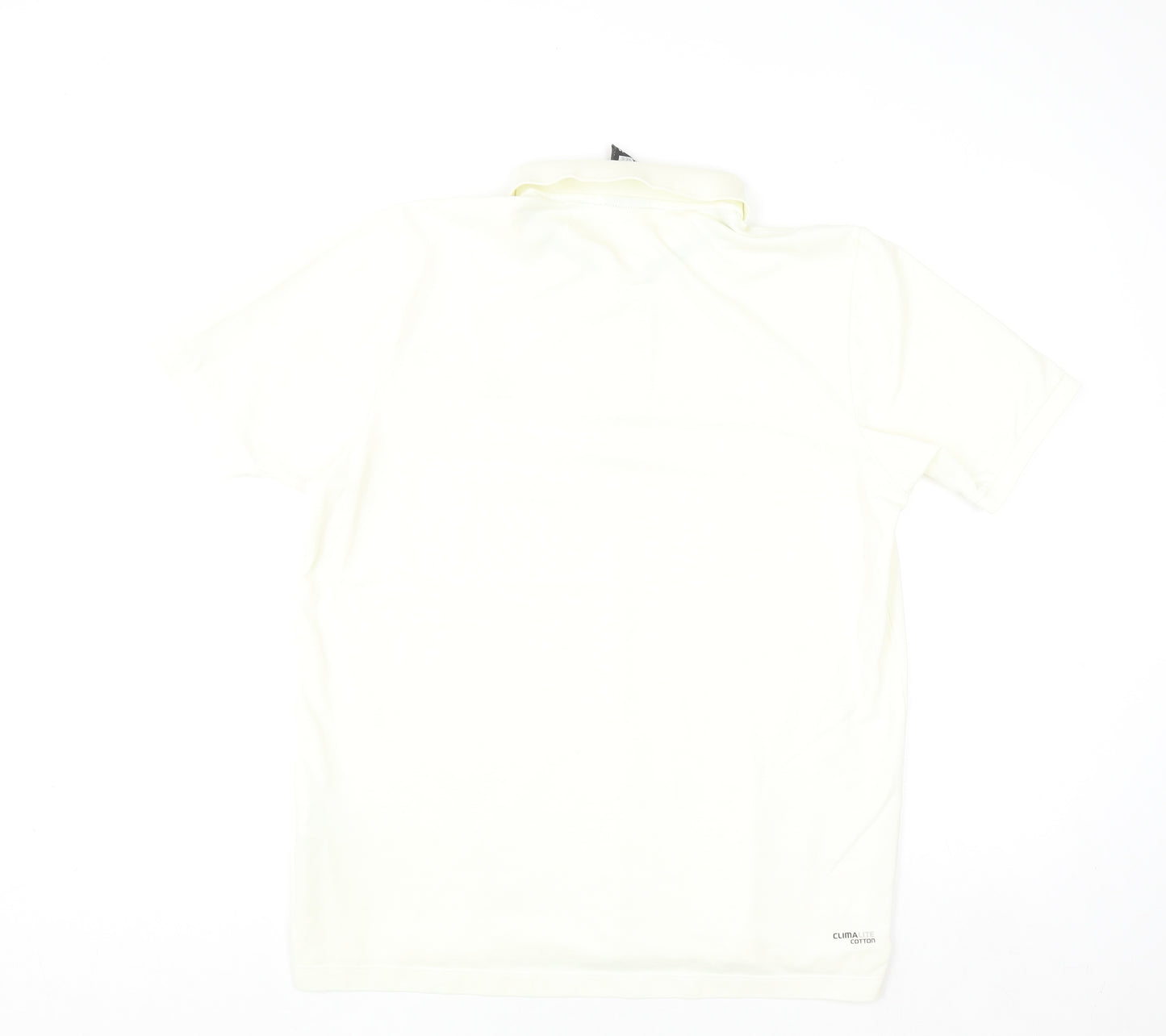 Adidas Men Ivory Clima365 Polo Shirt L Sports Casual Top