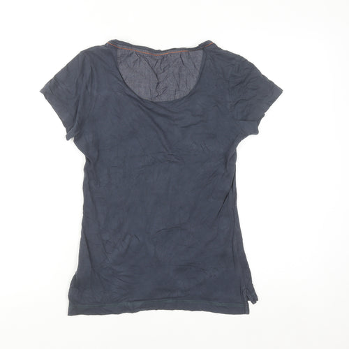 Aeronautica Militare Women's Blue Slim Fit Cotton T-Shirt Size S