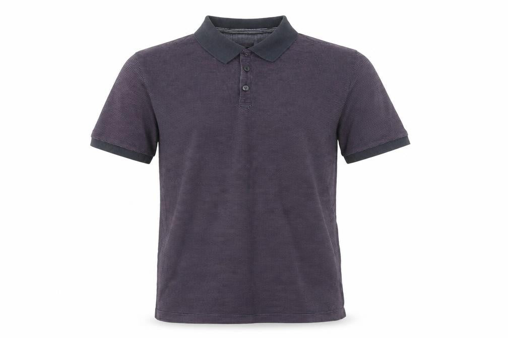 Jasper Conran Men's Purple Striped Cotton Polo Shirt M