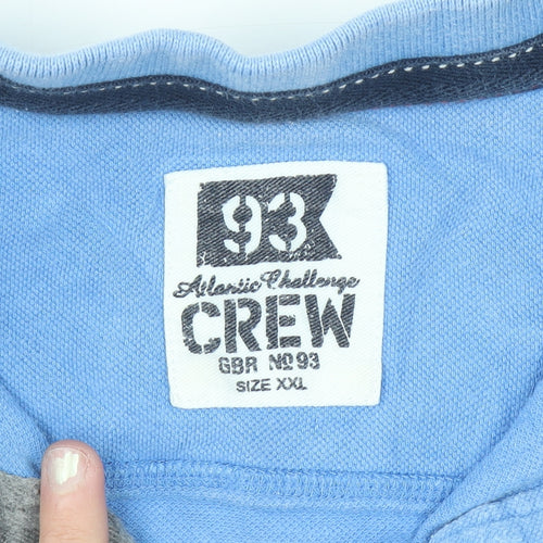 Crew 93 Men's Blue 2XL Atlantic Challenge Polo Shirt