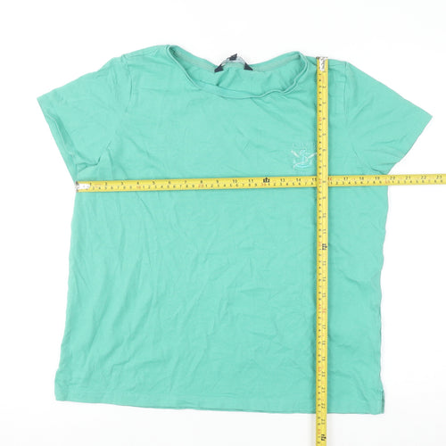 Crew Clothing Company Women's Green Size 14 Cotton Jersey T-Shirt