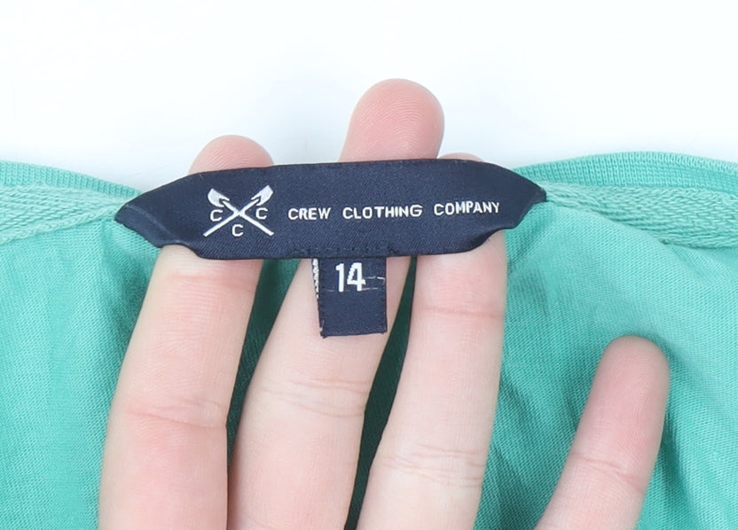 Crew Clothing Company Women's Green Size 14 Cotton Jersey T-Shirt