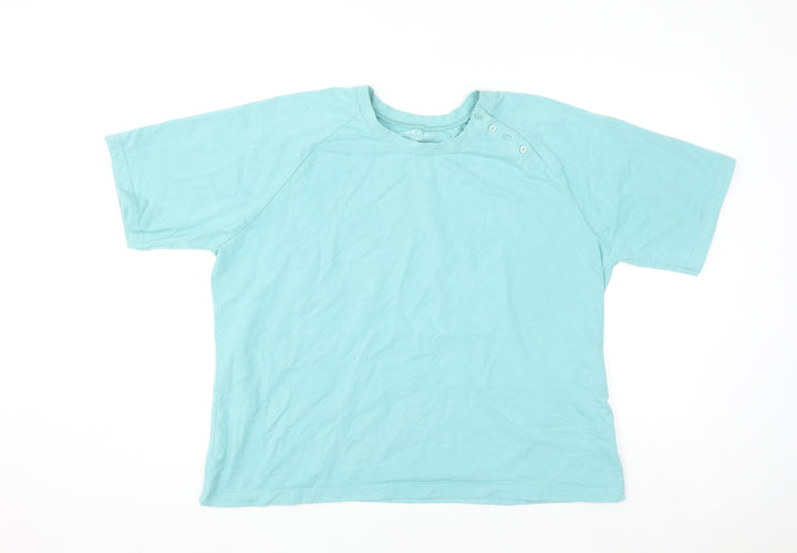 Orvis Women's Blue XL Basic Crew Neck Short Sleeve T-Shirt