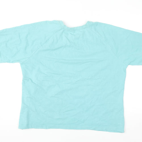 Orvis Women's Blue XL Basic Crew Neck Short Sleeve T-Shirt