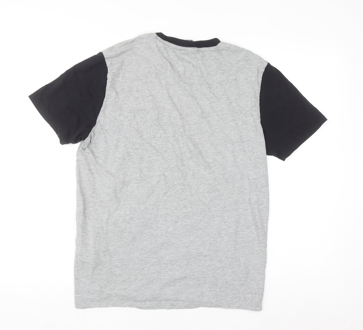 Champion Men’s Grey Black Short Sleeve Crew Neck Sports T-Shirt Medium