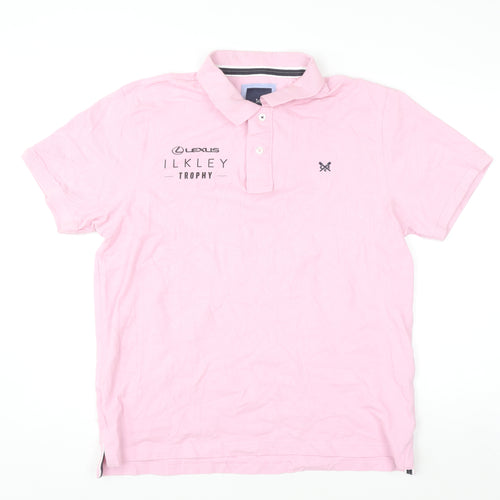 Crew Clothing Company Men's Pink XL Polo Shirt Ilkley Trophy Cotton