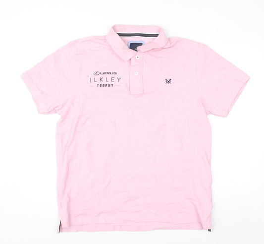 Crew Clothing Company Men's Pink XL Polo Shirt Ilkley Trophy Cotton