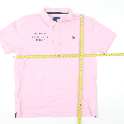 Crew Clothing Company Men's Pink XL Polo Shirt Ilkley Trophy Cotton