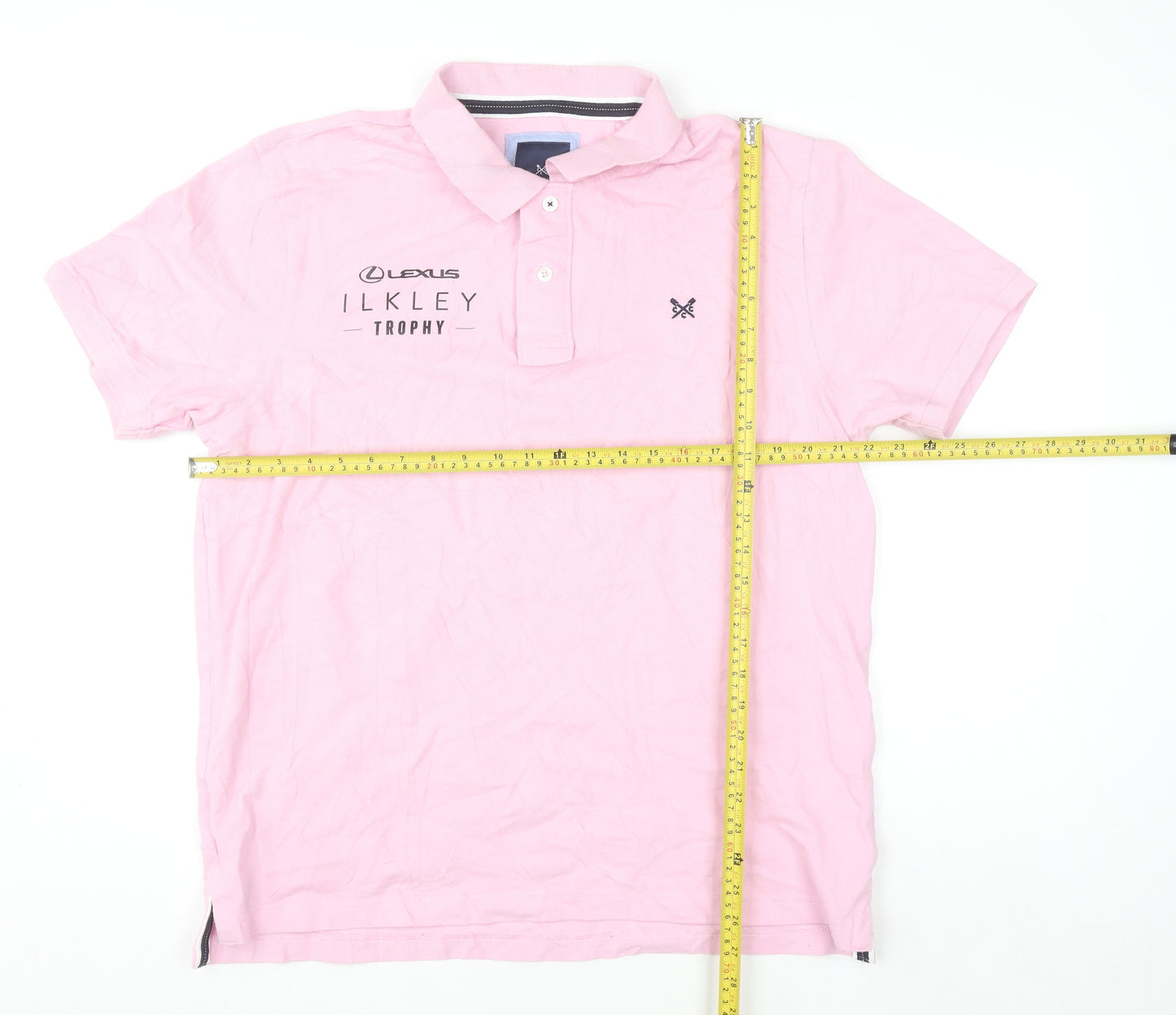 Crew Clothing Company Men's Pink XL Polo Shirt Ilkley Trophy Cotton