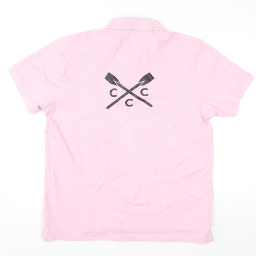 Crew Clothing Company Men's Pink XL Polo Shirt Ilkley Trophy Cotton