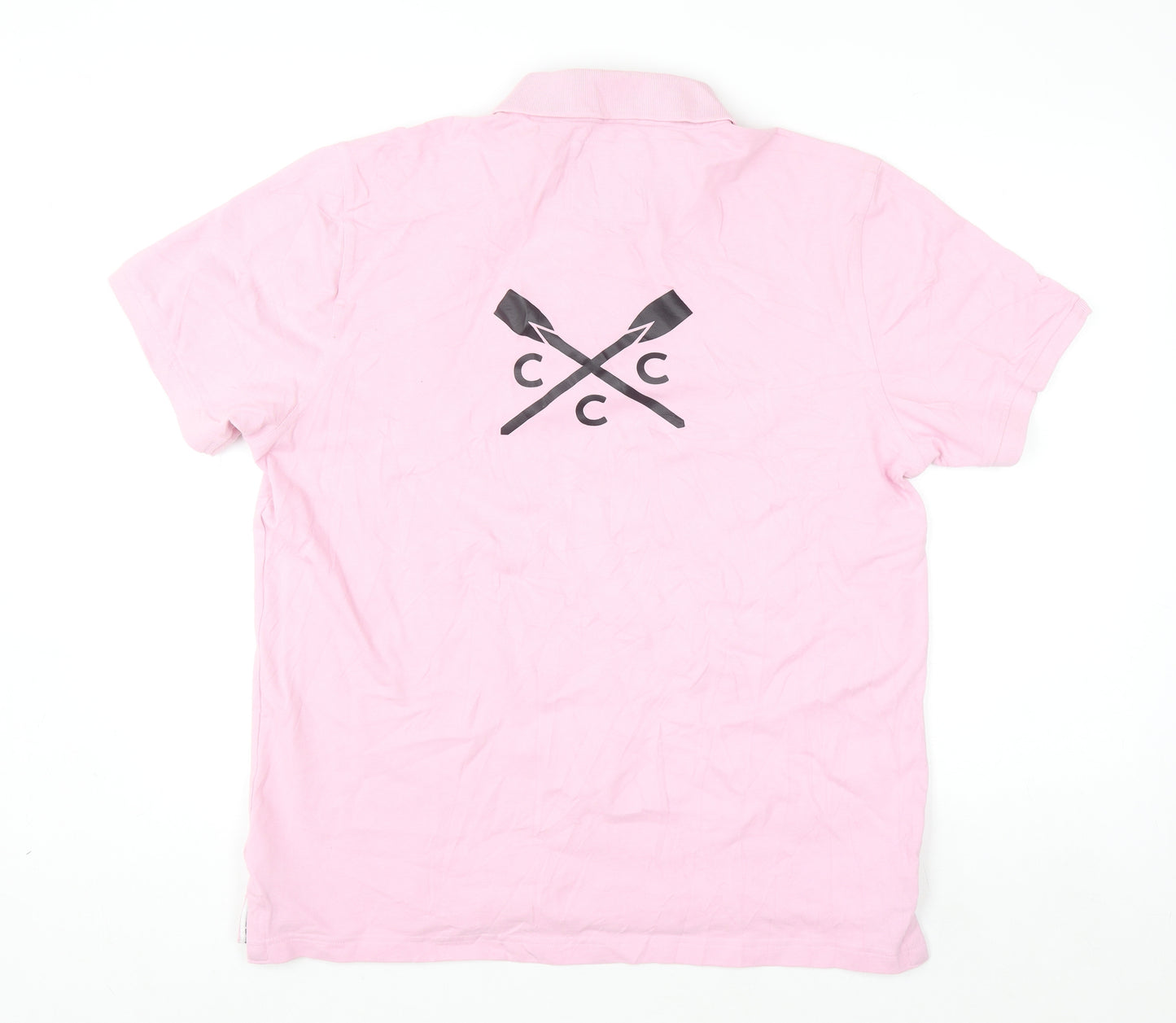Crew Clothing Company Men's Pink XL Polo Shirt Ilkley Trophy Cotton