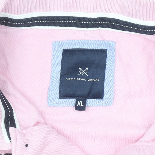 Crew Clothing Company Men's Pink XL Polo Shirt Ilkley Trophy Cotton
