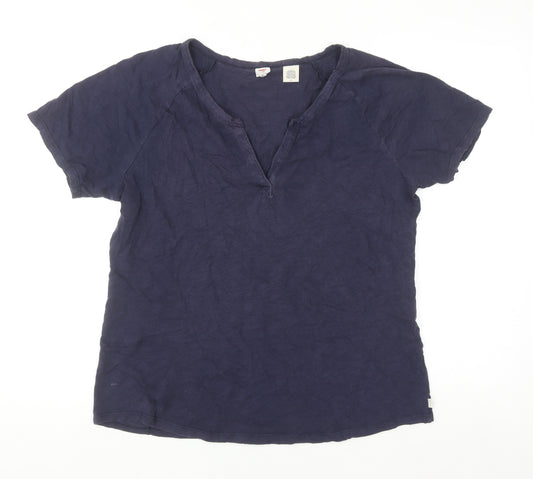 Levi's Men's Blue Cotton V-Neck Short Sleeve T-Shirt Size L