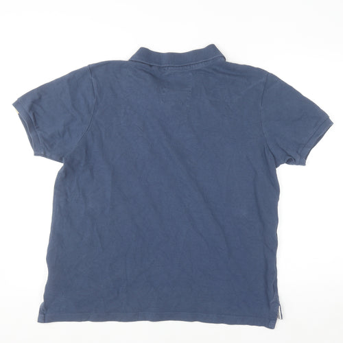 Tokyo Laundry Men's Blue Cotton Polo Shirt Size L Regular Fit