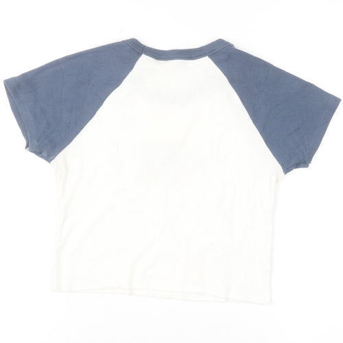 Pacific Republic Teens Blue White Raglan Ringer T-Shirt Size 12