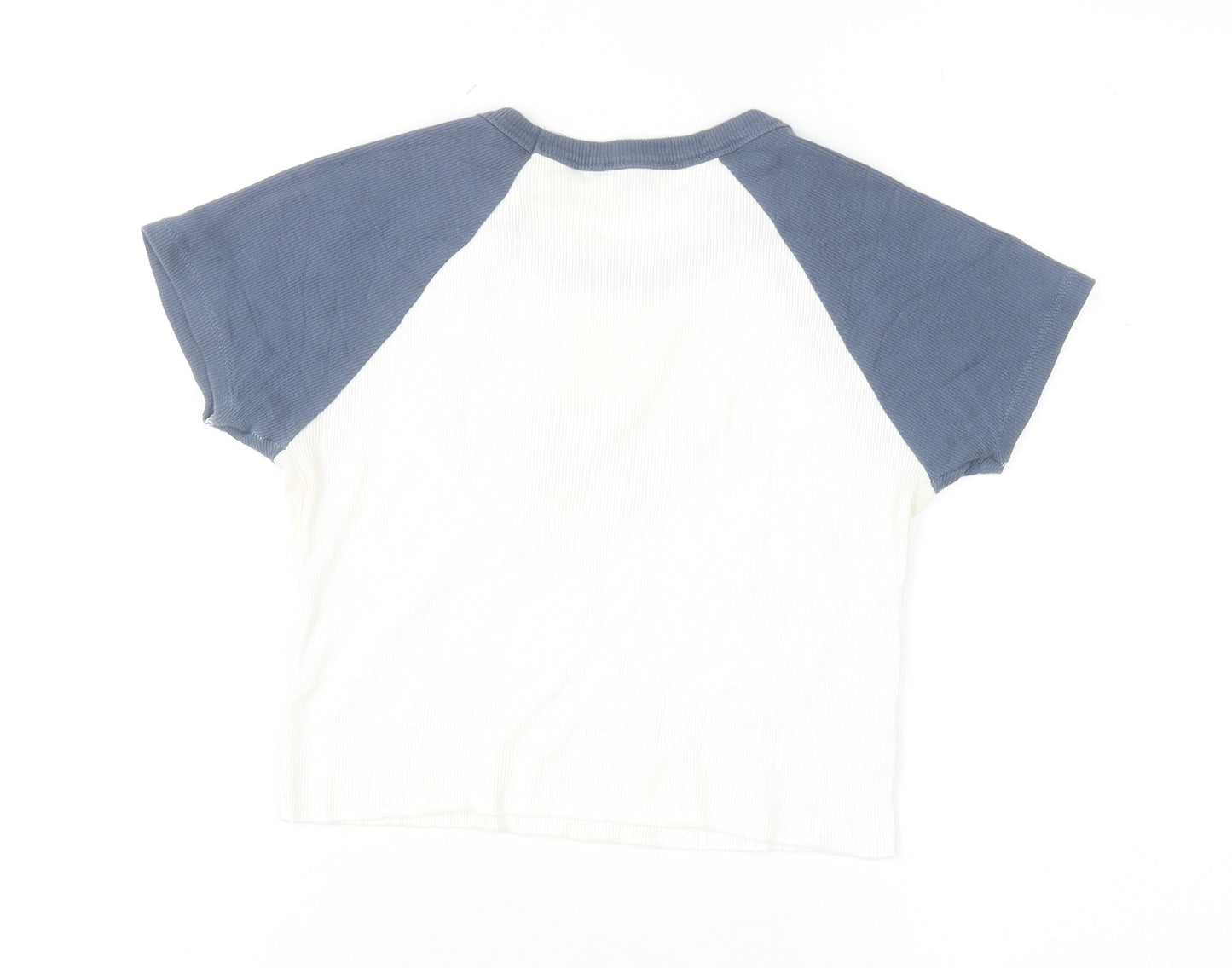 Pacific Republic Teens Blue White Raglan Ringer T-Shirt Size 12
