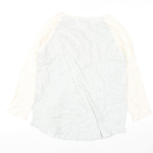 GAP Women’s Multicoloured Raglan 3/4 Sleeve Cotton T-Shirt Size S
