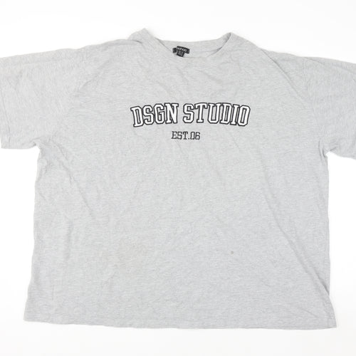 Boohoo Women’s Grey Crew Neck Relaxed Fit T-Shirt Size 20