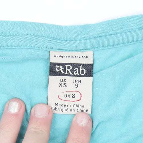 Rab Womens Blue UK 8 Basic Lightweight Short Sleeve T-Shirt