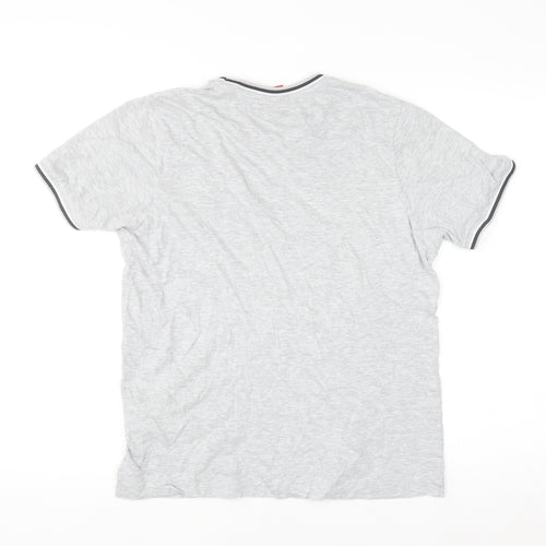 Slazenger Men's Grey Small Crew Neck Short Sleeve Cotton T-Shirt