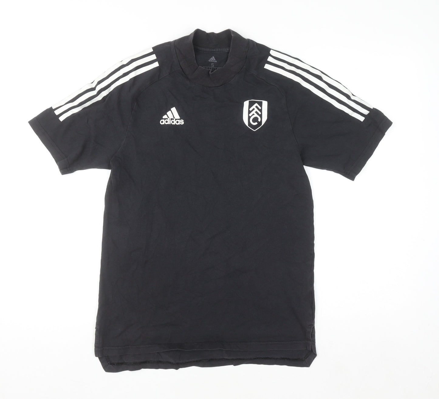 Adidas Mens Black Small Fulham FC Short Sleeve Sports T-Shirt