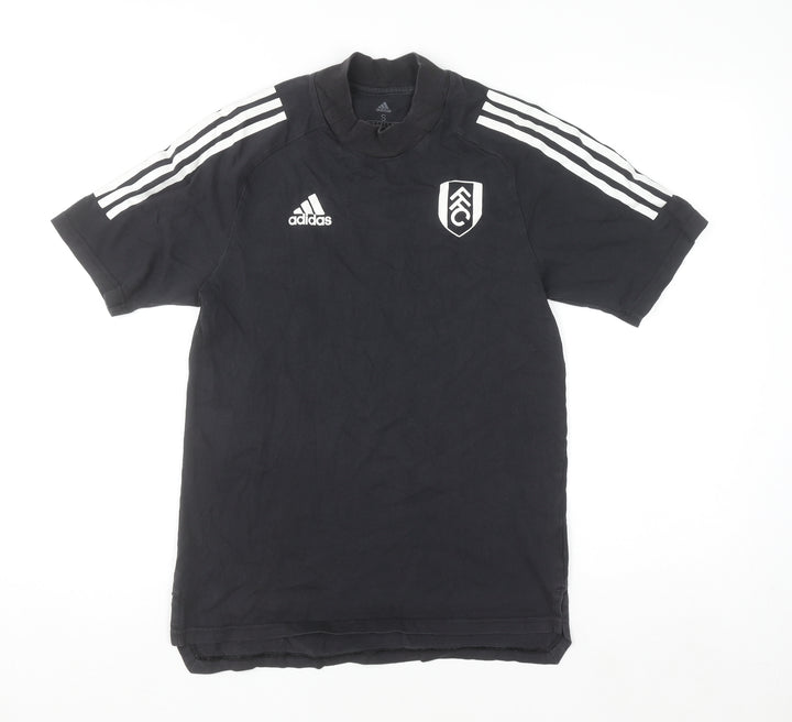 Adidas Mens Black Small Fulham FC Short Sleeve Sports T-Shirt