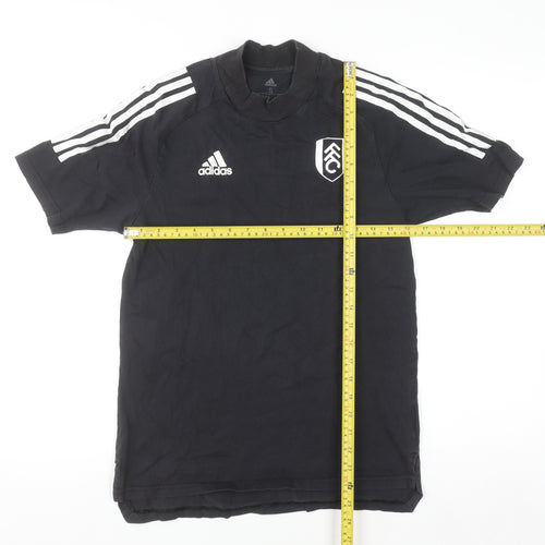 Adidas Mens Black Small Fulham FC Short Sleeve Sports T-Shirt