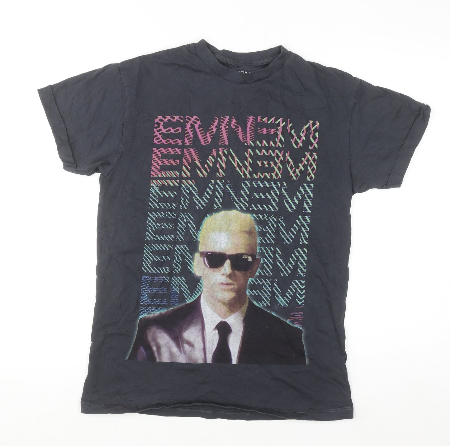 Eminem Women's Black XS Graphic Music T-Shirt 100% Cotton