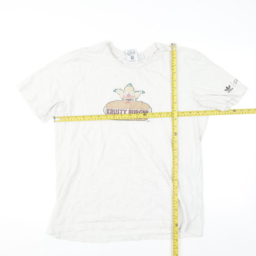 Adidas x The Simpsons Men's White Krusty Burger Graphic T-Shirt L
