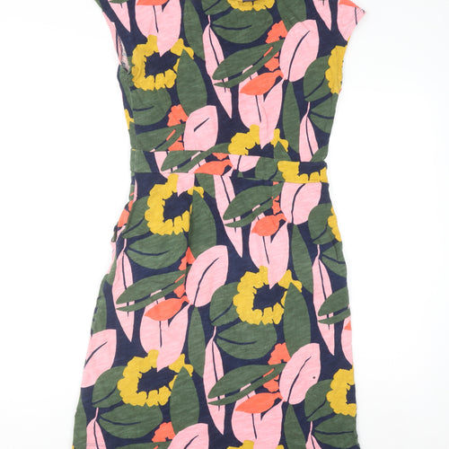 Boden Women’s Multicoloured Floral Cotton Jersey Shift Dress Size 10
