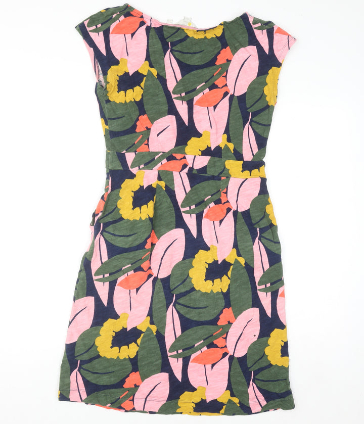 Boden Women’s Multicoloured Floral Cotton Jersey Shift Dress Size 10