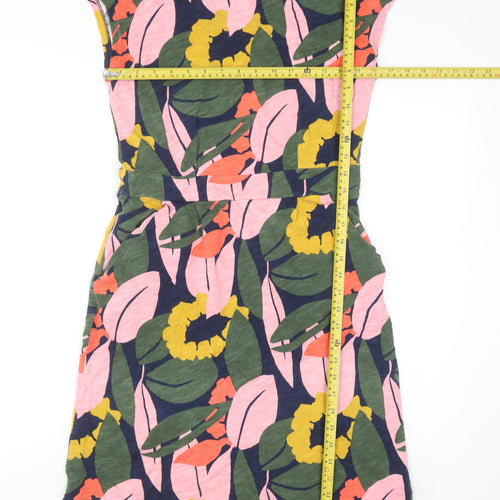 Boden Women’s Multicoloured Floral Cotton Jersey Shift Dress Size 10