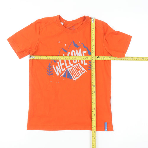 Quechua Boys Orange 'Welcome Home' Hiking Graphic Cotton T-Shirt 6 Years