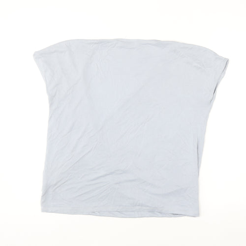 Marks and Spencer Per Una Women's Blue Wrap Jersey Blouse Size 12