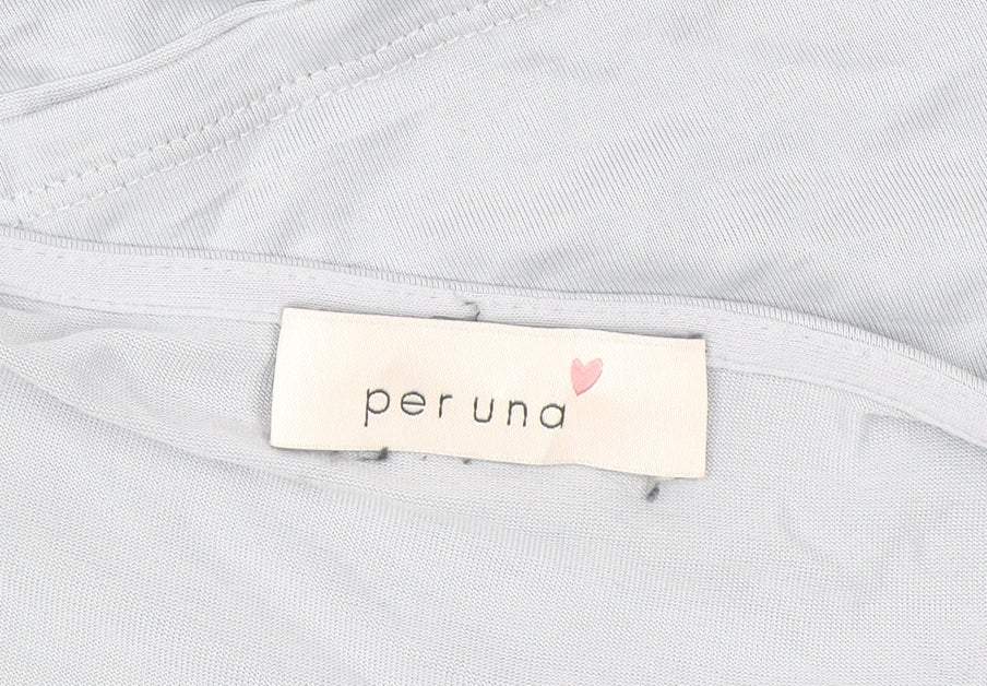 Marks and Spencer Per Una Women's Blue Wrap Jersey Blouse Size 12