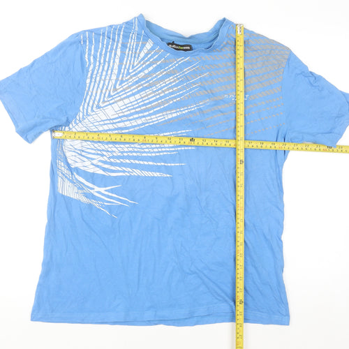 Atlas For Men Blue Graphic Sports T-Shirt Men's L Cotton Short Sleeve