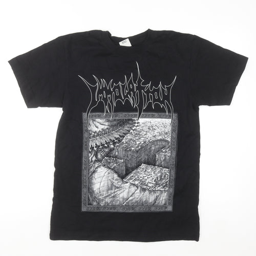 Carton Merchandising Men's Black Band Graphic T-Shirt Size S